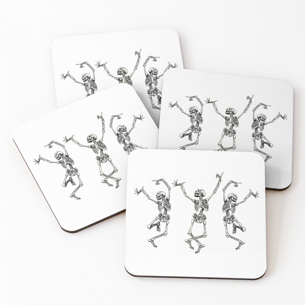 dancing skeletons  Coasters (Set of 4)
