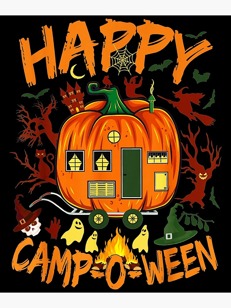 Off Your Back Prints Happy Haunting Camping Halloween Shirt