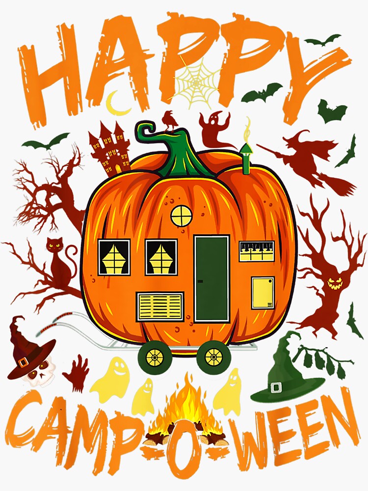 Off Your Back Prints Happy Haunting Camping Halloween Shirt