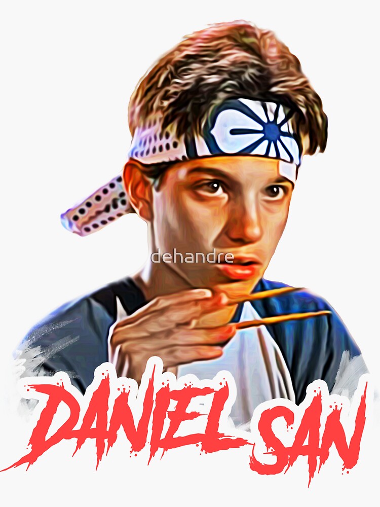 "DANIEL SAN - KARATE KID" Sticker for Sale by dehandre | Redbubble