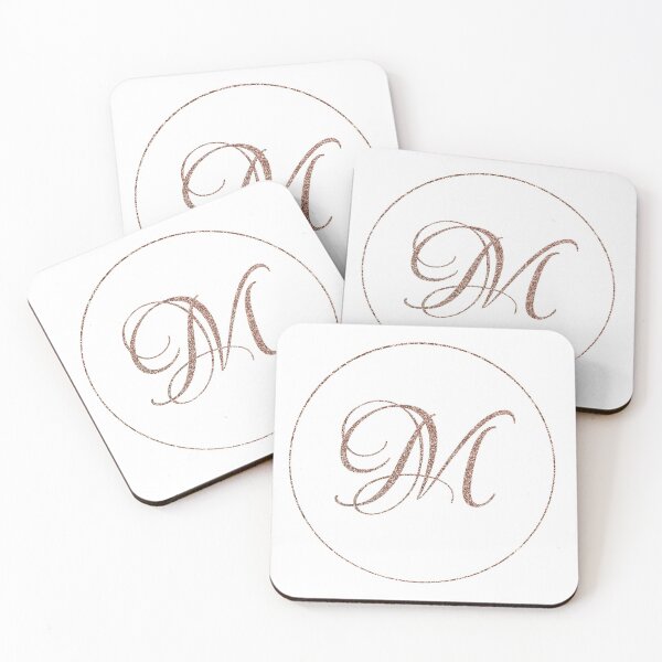 Item preview, Elegant Rose Gold Monogram M designed and sold by TheFamilyVan.
