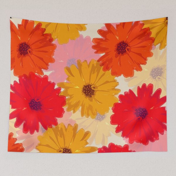 Aperçu de l'œuvre Fleurs dans les tons orange créée et vendue par RanitasArt.