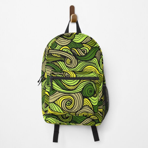 Item preview, Green swirl curls pattern designed and sold by DerSenat.