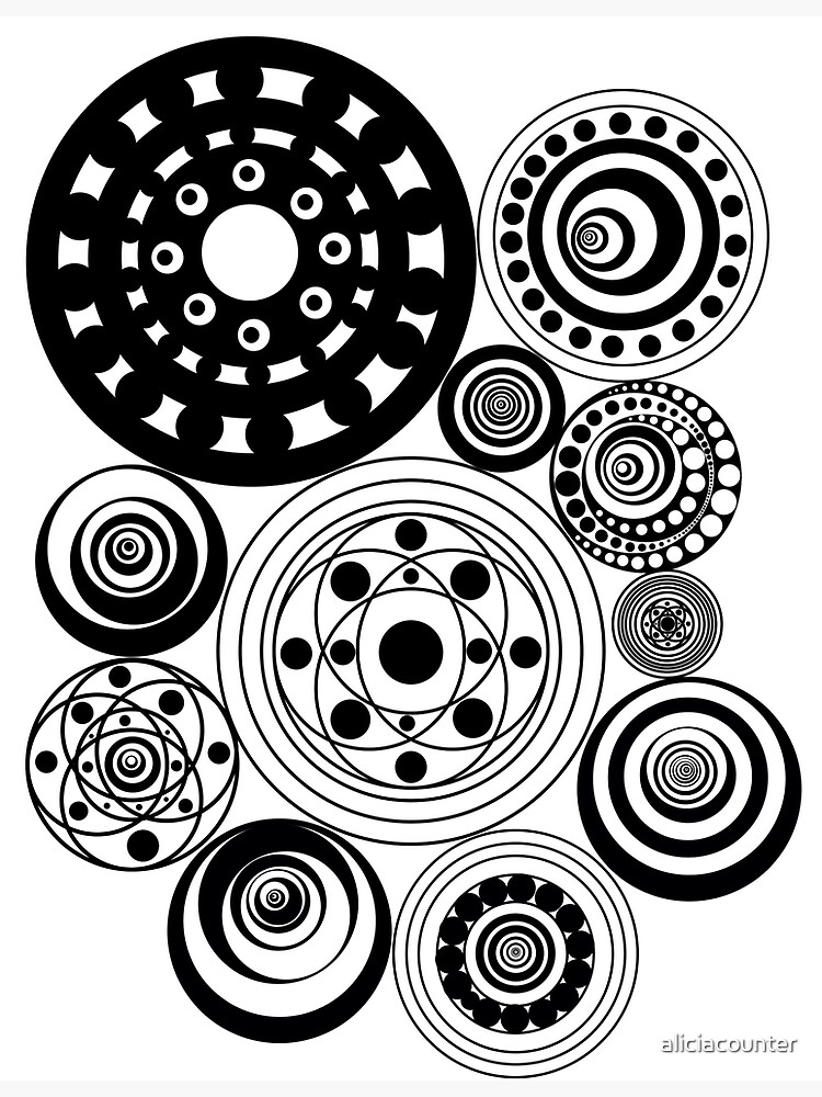 Zentangle, wall art, circles, pattern | Greeting Card