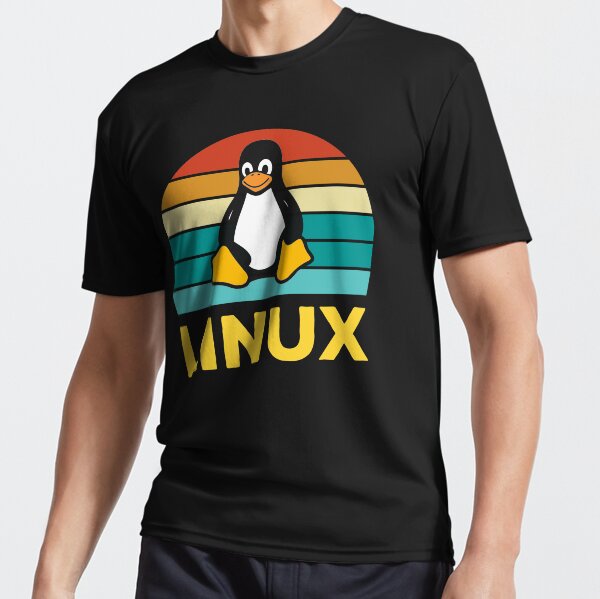 Linux Retro Vintage Geek Style Computer Scientist Active T-Shirt
