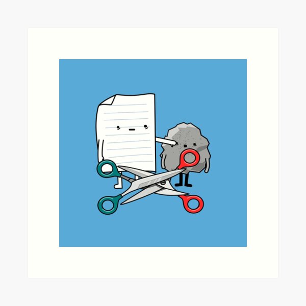 Rock paper scissors Art Print