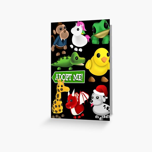Adopt Me Greeting Cards Redbubble - meow amber roblox avatar in adopt me