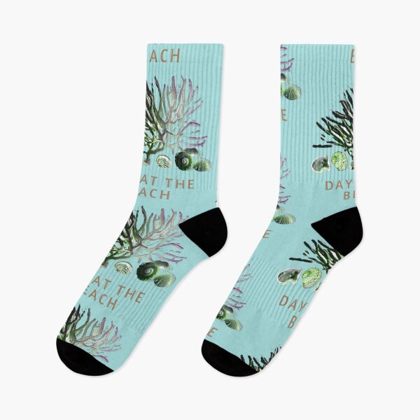 Item preview, Day at the Beach, with Lilac/green Shells and Coral, South Africa designed and sold by ZenArt-Fern.