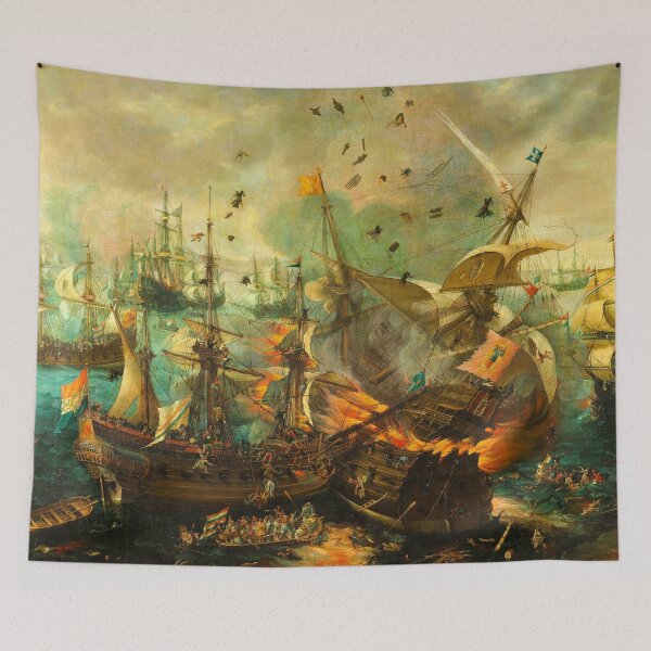 Item preview, Jigsaw Puzzle Epic Battle of Gibraltar between the Dutch and Spanish in 1607, 1000 Piece Adults designed and sold by StickerArtwork.