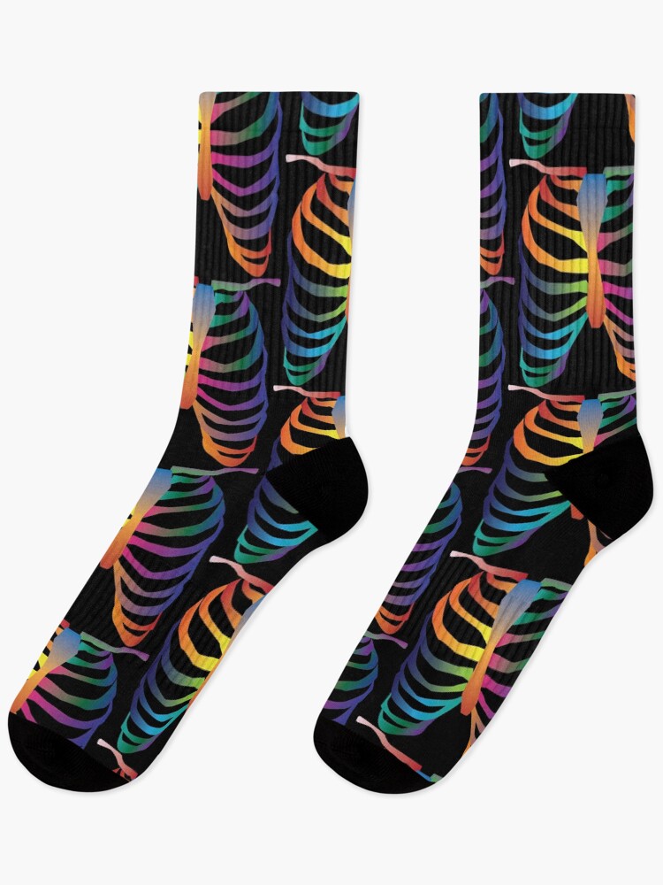 Thumbnail 1 of 5, Socks, Rainbow Ribs designed and sold by Sasifrasically.
