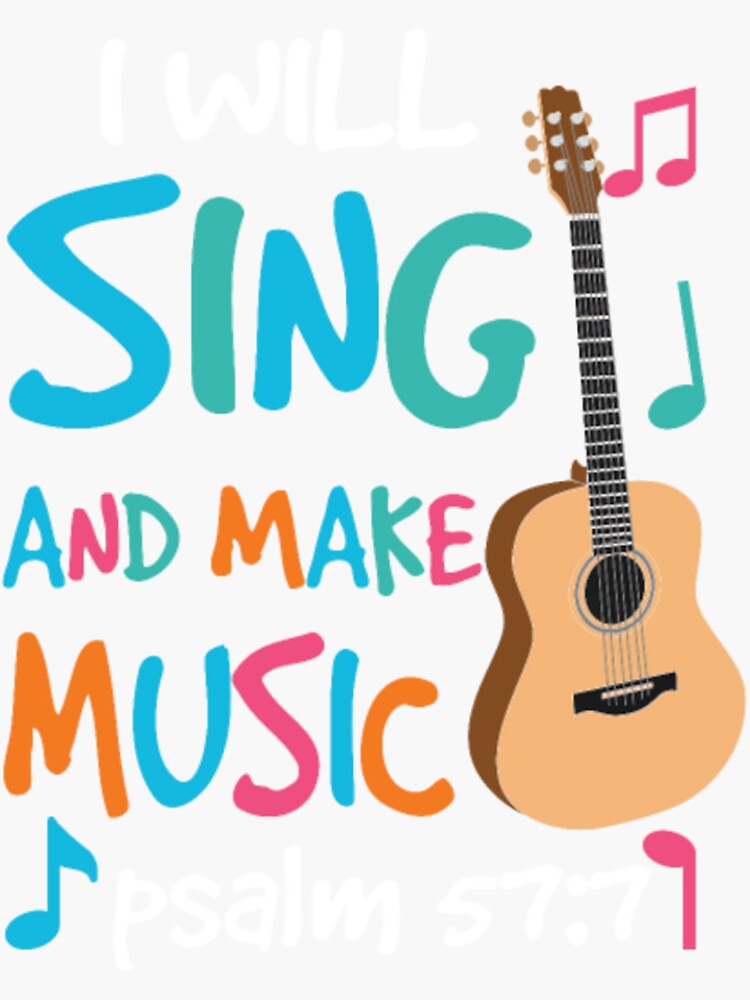 "Christian Music Guitar Jesus Apparel" Sticker for Sale by crm3530