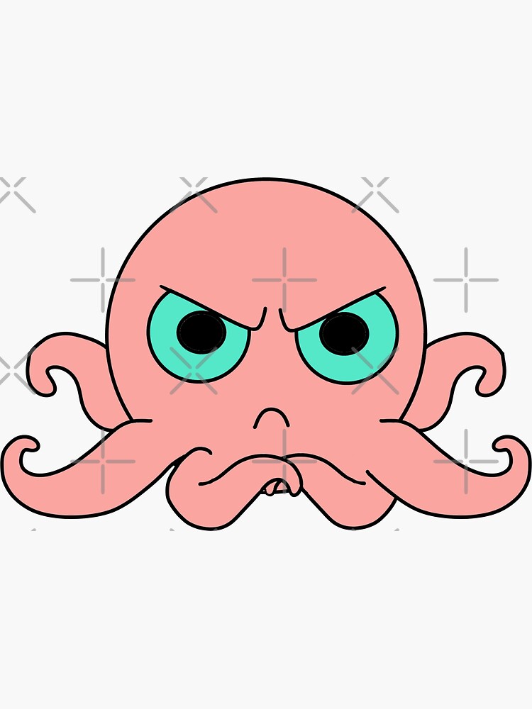 Angry Octopus Ball Sticker For Sale By Skiefsmuffin Redbubble 4091