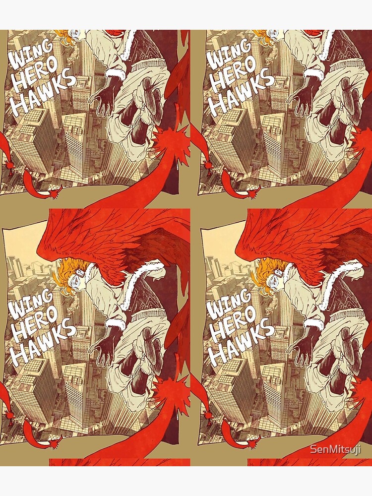 MHA Wing Hero Hawk comic style by SenMitsuji