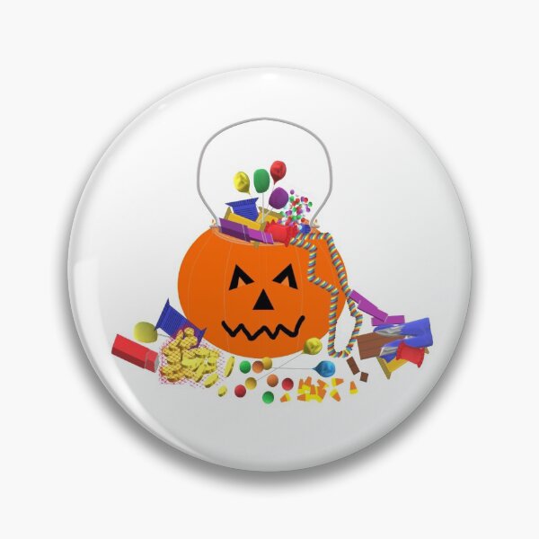 Item preview, Halloween Candy Pumpkin Bucket (White Background) designed and sold by ArtByLM.