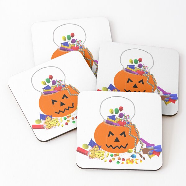 Item preview, Halloween Candy Pumpkin Bucket (White Background) designed and sold by ArtByLM.