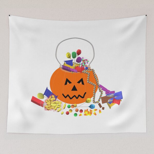 Item preview, Halloween Candy Pumpkin Bucket (White Background) designed and sold by ArtByLM.