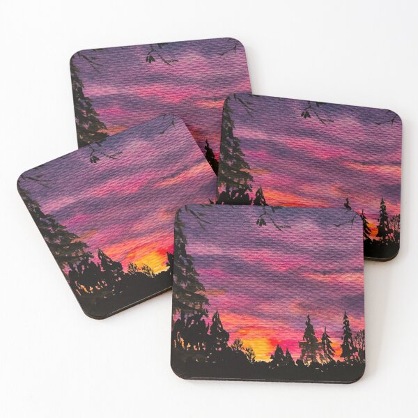 Item preview, Burning Sunset in Watercolour designed and sold by wild.geranium.design.