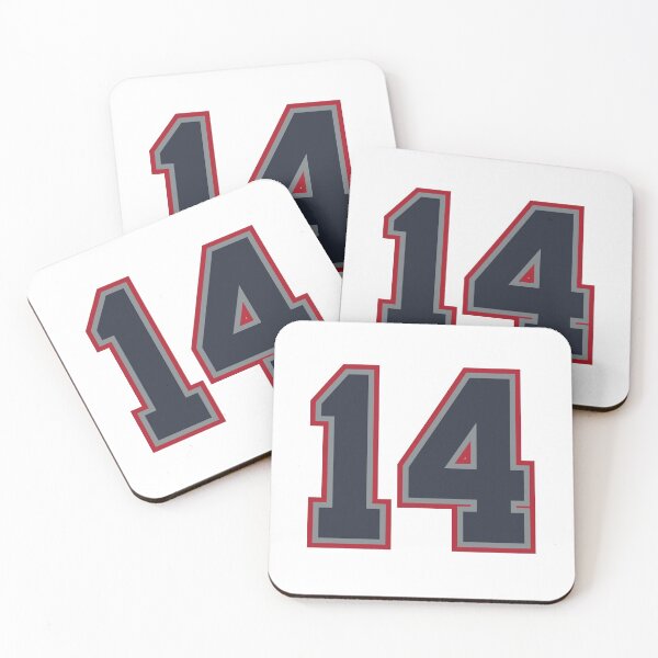 Item preview, 14 Navy Grey Red Sports Number Fourteen designed and sold by HelloFromAja.