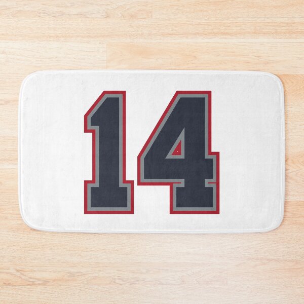 Item preview, 14 Navy Grey Red Sports Number Fourteen designed and sold by HelloFromAja.