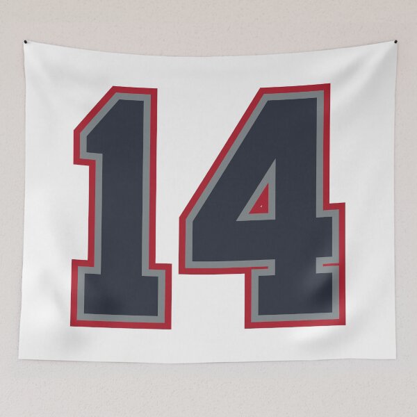 Item preview, 14 Navy Grey Red Sports Number Fourteen designed and sold by HelloFromAja.