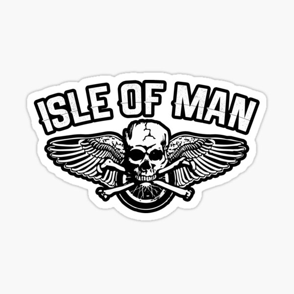 Isle Of Man TT Races Skull Sticker