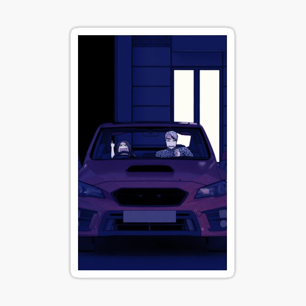 Angry Poppy mit Quincey im Auto Sticker