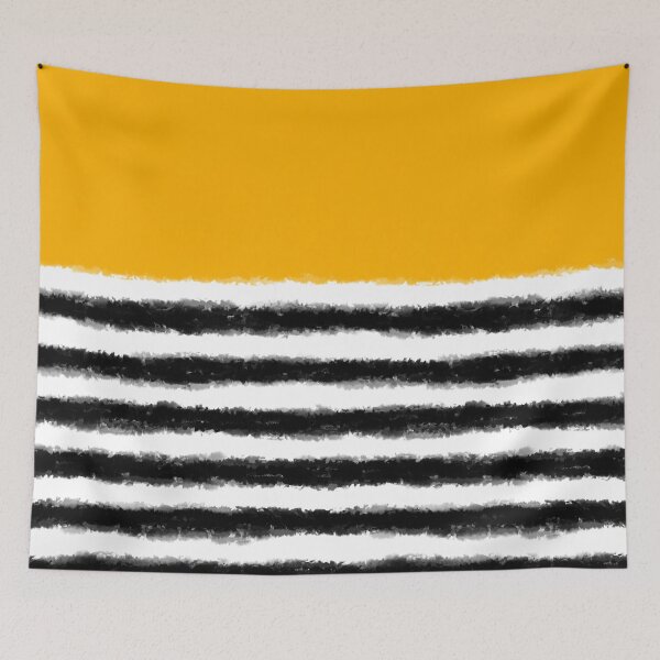 Item preview, Watercolor Striped Yellow Black designed and sold by Miss Striped.