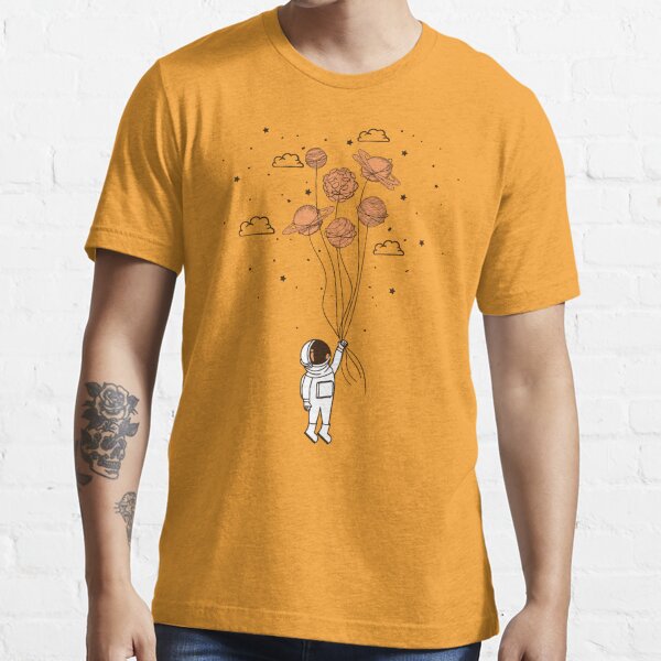 astronaut with balloons t shirt