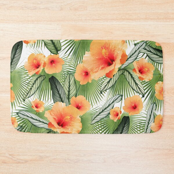 Item preview, Hibiscus Calathea Fan Palm Leaves Jungle #3 #tropical #decor #art designed and sold by Anita's & Bella's Art.