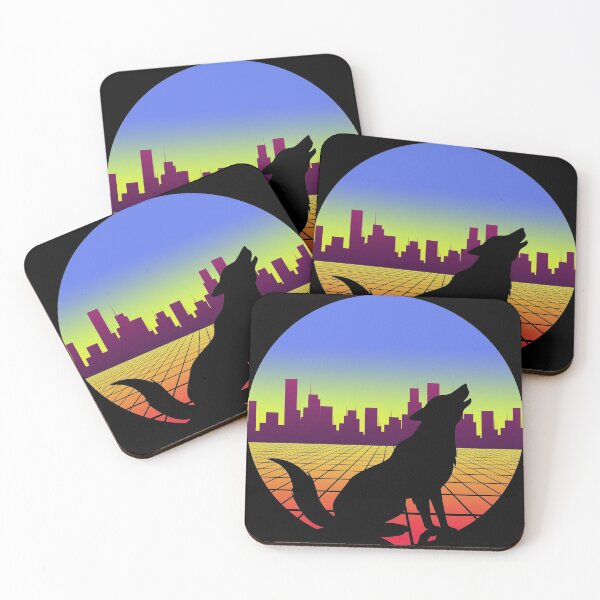 Item preview, Wolf design, 80s gift, Retro Vintage design design designed and sold by Lisbob.