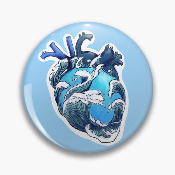 Item preview, ocean heart designed and sold by aleajsstuff.