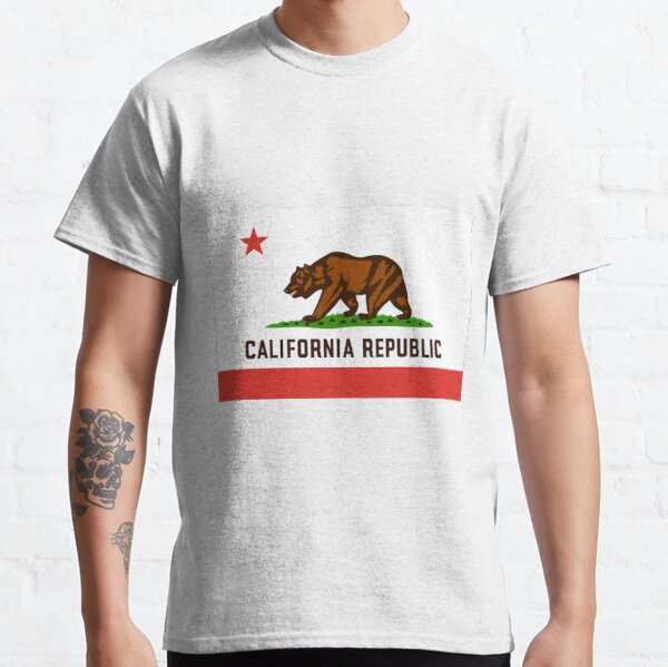 Californian State Bear California Flag Mens T-Shirt Sacramento Californian State Bear California Flag Mens T-Shirt Sacramento