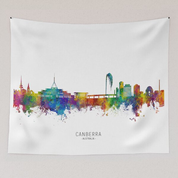 Item preview, Canberra Australia Skyline designed and sold by ArtPrints.