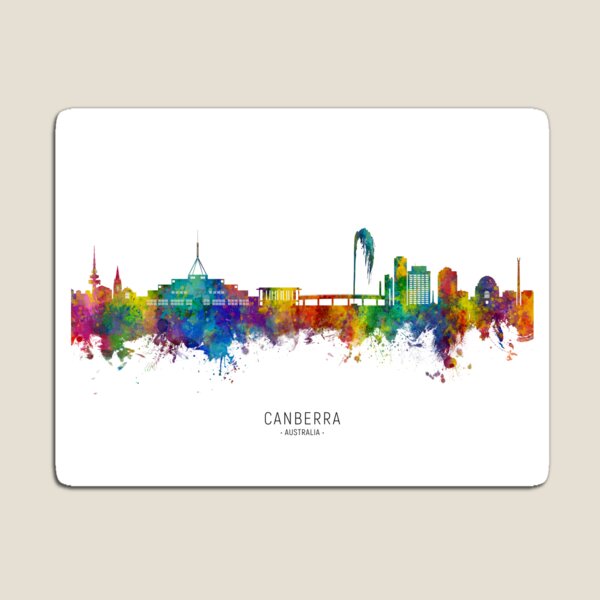 Item preview, Canberra Australia Skyline designed and sold by ArtPrints.