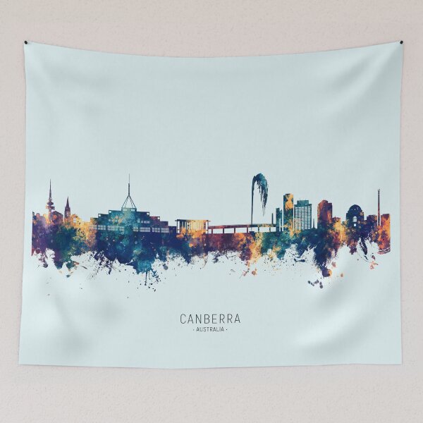 Item preview, Canberra Australia Skyline designed and sold by ArtPrints.