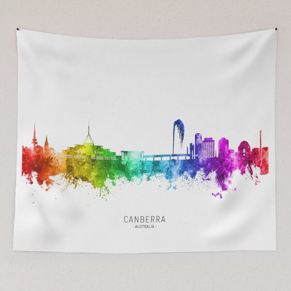 Item preview, Canberra Australia Skyline designed and sold by ArtPrints.