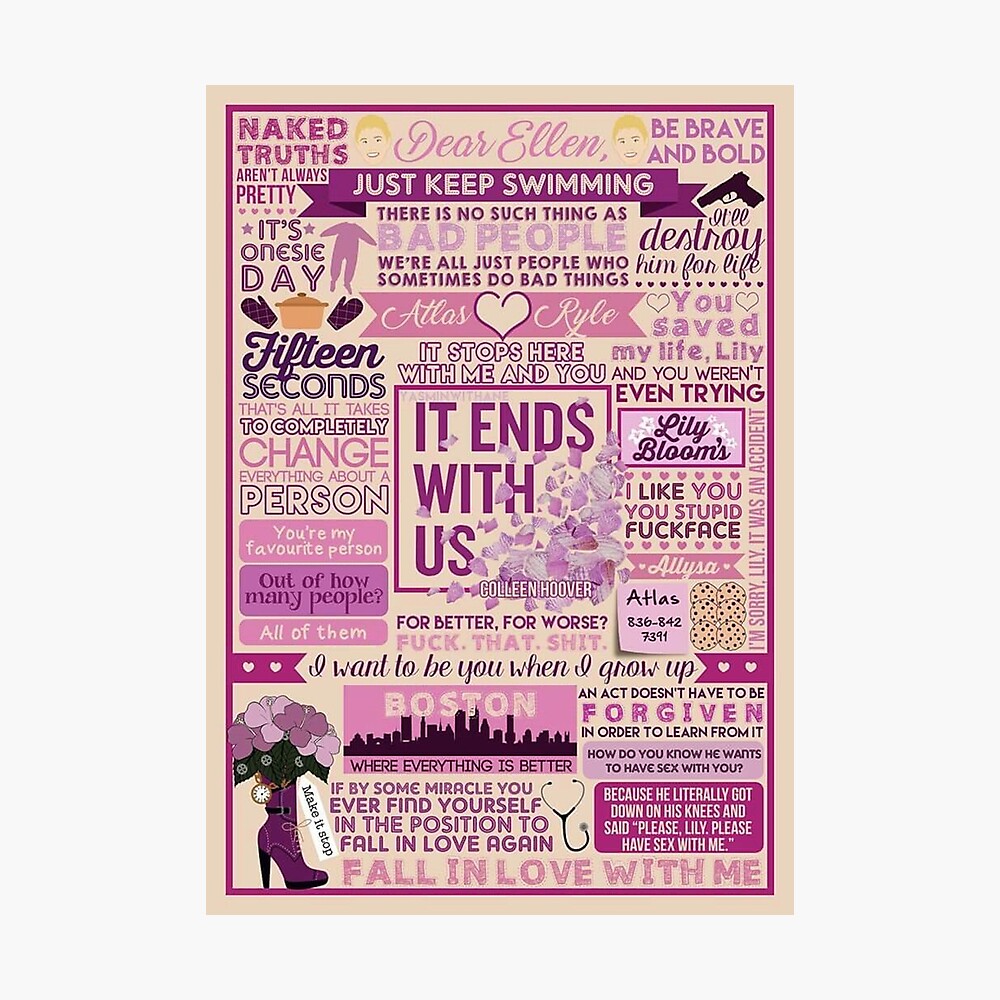 Colleen Hoover scrapbook letters Poster for Sale by PieceOfA