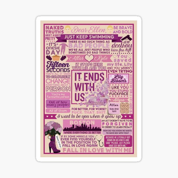 It Ends With Us - Colleen Hoover Sticker
