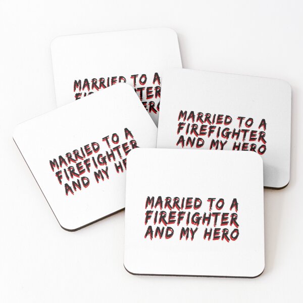 Item preview, Married to a firefighter and my hero designed and sold by zPremium.