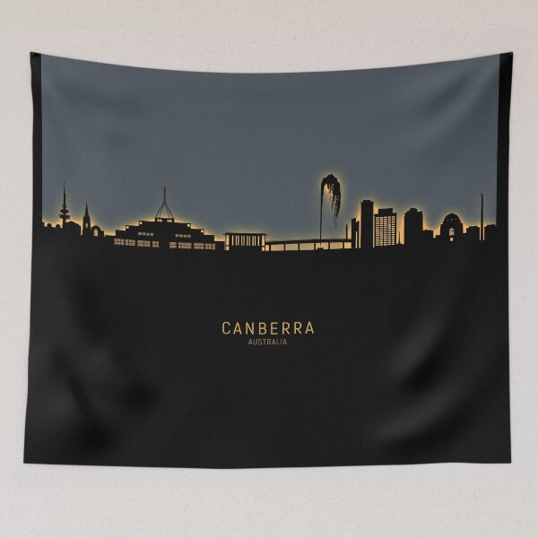 Item preview, Canberra Australia Skyline designed and sold by ArtPrints.