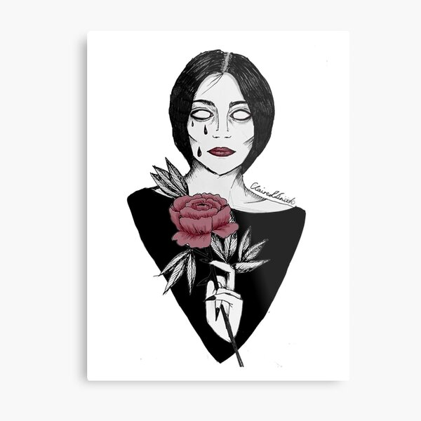 Crimson Peony Metal Print