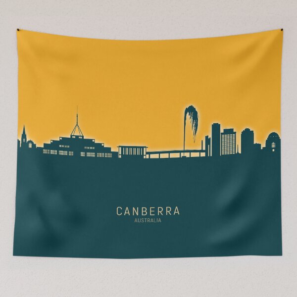 Item preview, Canberra Australia Skyline designed and sold by ArtPrints.