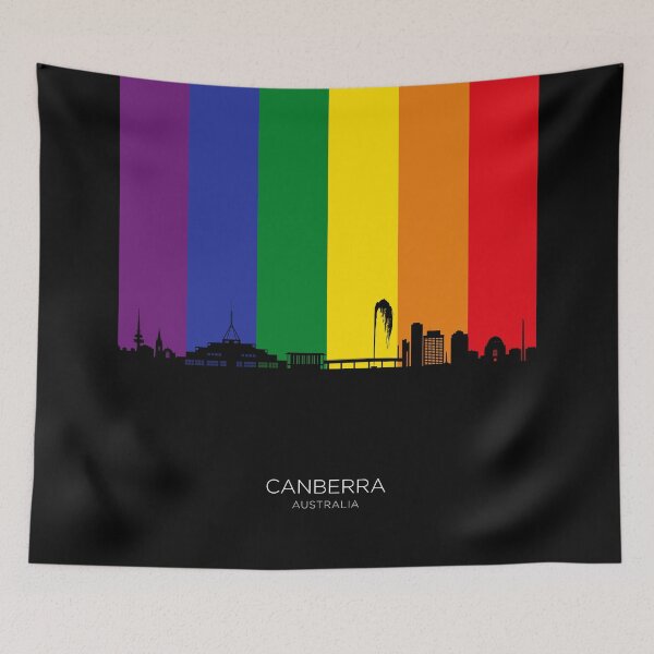 Item preview, Canberra Australia Skyline designed and sold by ArtPrints.