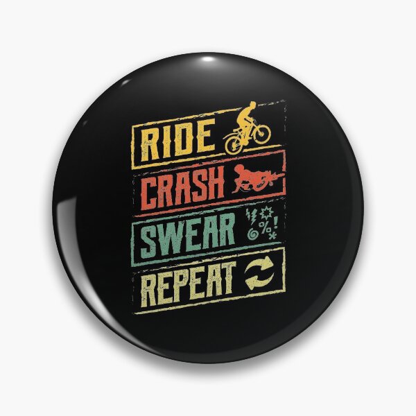 Artikelvorschau, Ride Crash Swear Repeat Mountainbike entworfen und verkauft von Hananiah Merch.