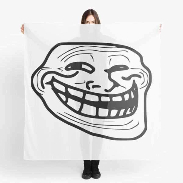 Troll Face Scarves Redbubble - epic troll face roblox troll meme on meme