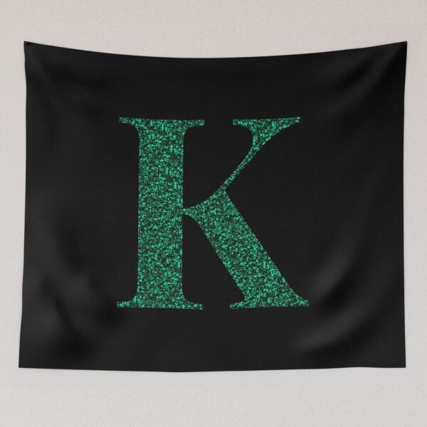 Item preview, Letter K Emerald Dark Green Glitter Effect Alphabet designed and sold by Sour Soul.