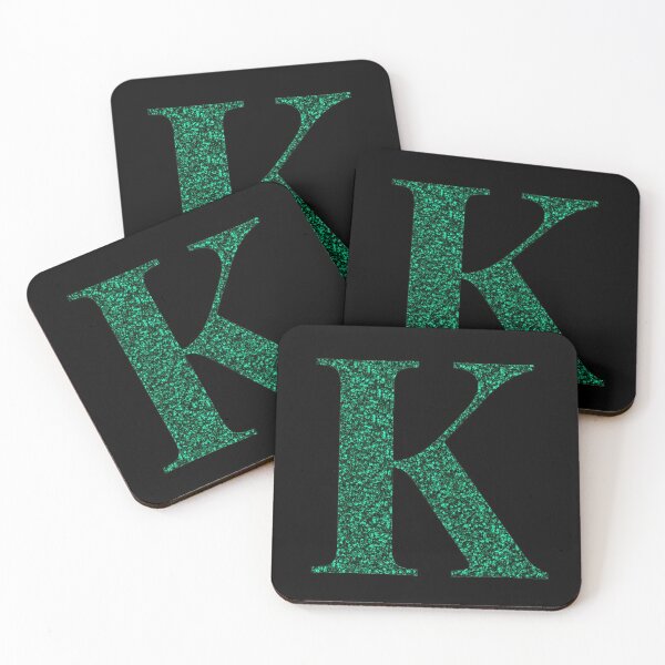 Item preview, Letter K Emerald Dark Green Glitter Effect Alphabet designed and sold by Sour Soul.