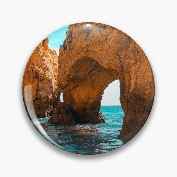 Item preview, Rough Beauty - Sea Stacks and Natural Arches in Orange and Teal designed and sold by Georgia Mizuleva.