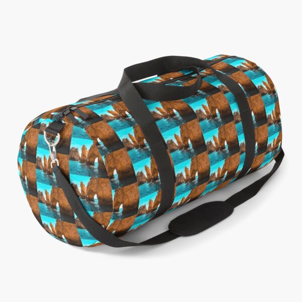Item preview, Rough Beauty - Sea Stacks and Natural Arches in Orange and Teal designed and sold by Georgia Mizuleva.