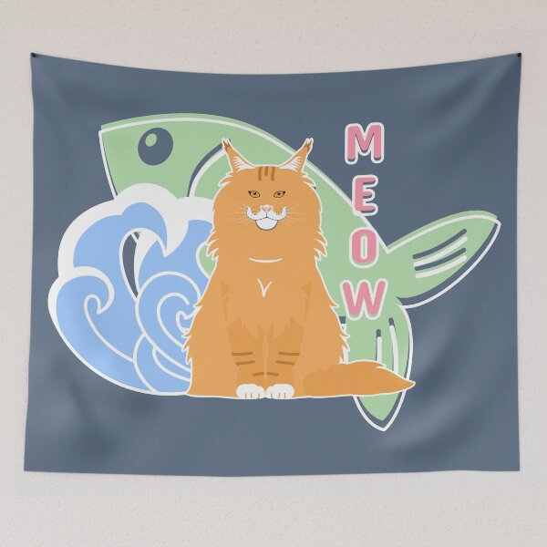 Item preview, Maine Coon Meow designed and sold by lulululupaint.